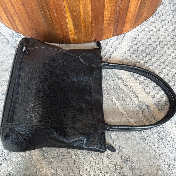 Lodis Siera Black Pebbled Leather Womens Tote - Picture 7 of 13